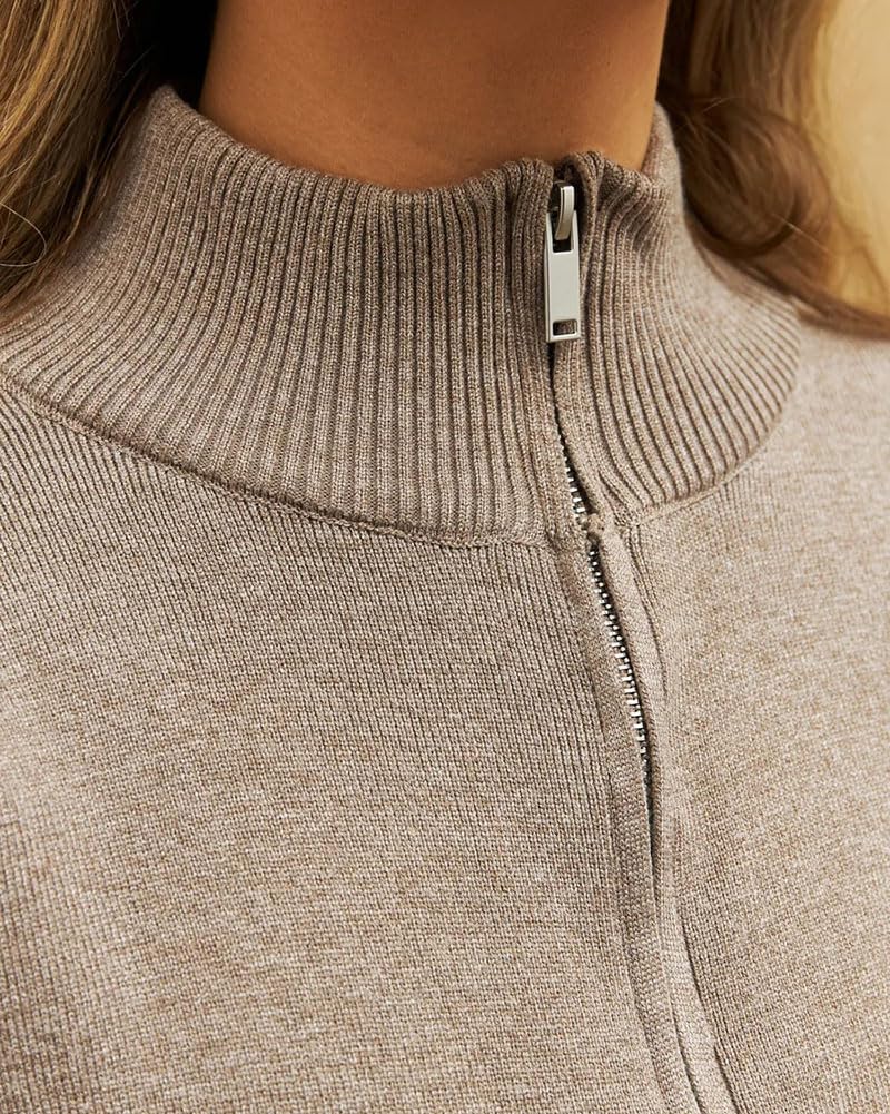 Tuta in maglia Donna Completo Sportivo Due Pezzi Casual Elegante Tute da Ginnastica Felpa con Zip Manica Lunga Pantaloni a Gamba Larga Invernale Autunno Abbigliamento
