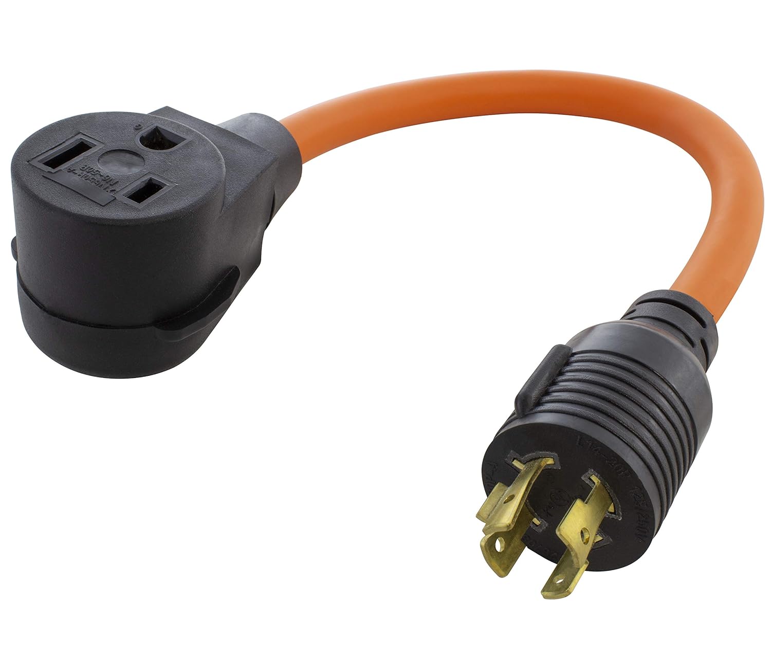 AC WORKS 6-50 Welder Adapter (L14-20 20A 4-Prong Locking to 6-50)