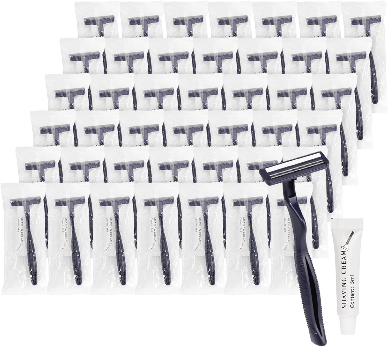 Disposable Razors with Knife Cap, Individually Packaged - 30 Black ...