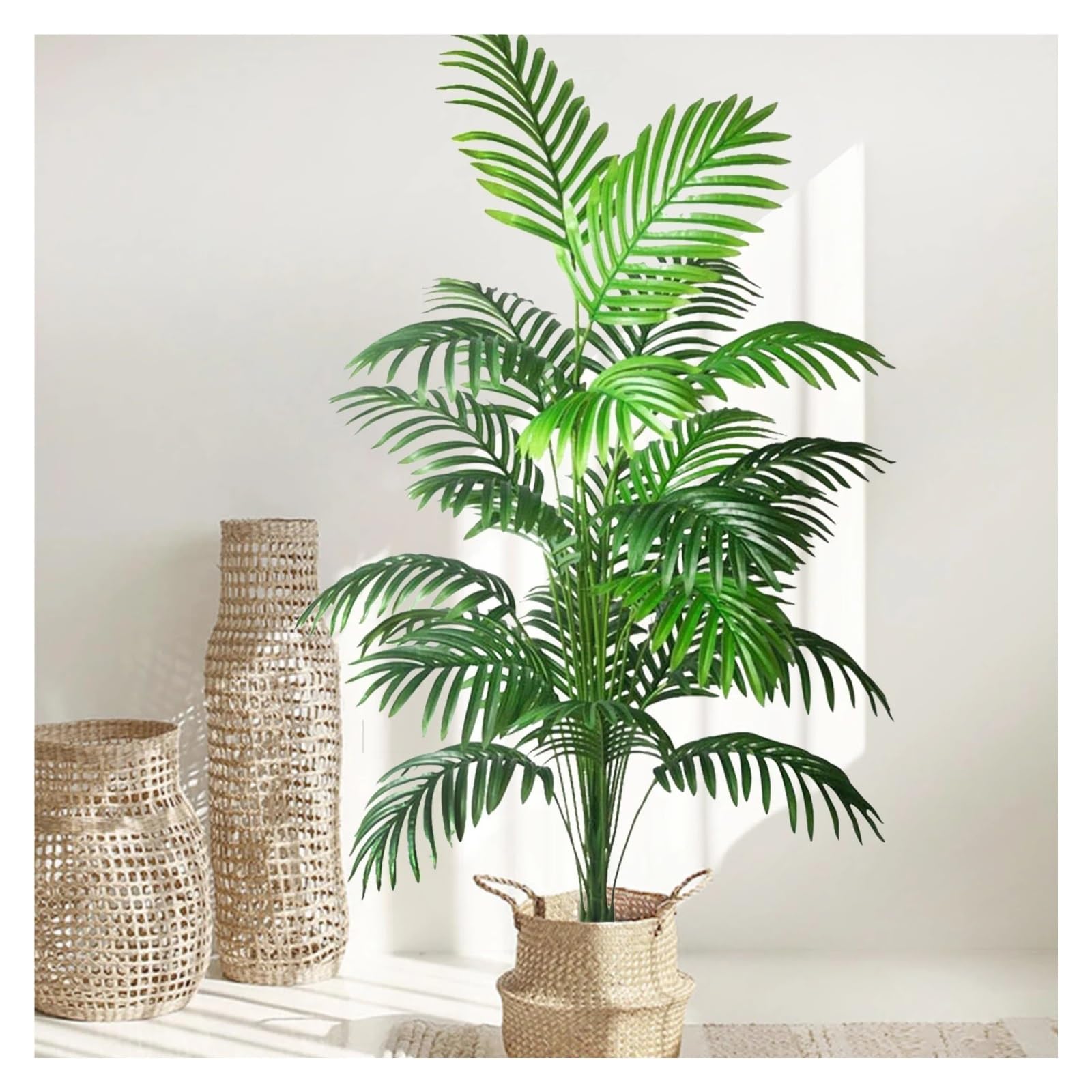 68-120 cm/47,2 pollici Palma artificiale Pianta tropicale finta Rami di foglia di palma in plastica verde adatti for la decorazione del giardino di casa(SWK6-24Y-125-Z11)