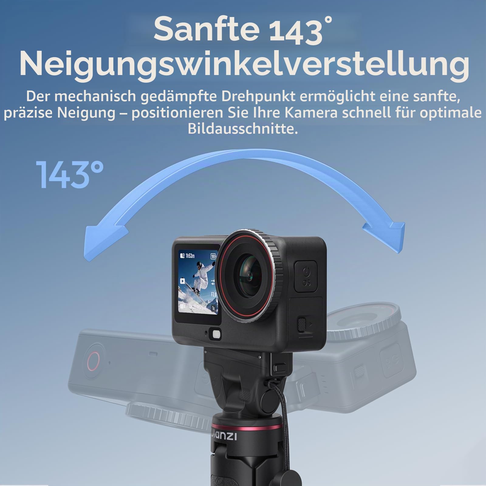 ULANZI MT99 Mini Stativ mit Magnetischer Schnellverschluss für DJI Osmo Action 6/Nano, 2-in-1 Selfie Stick Stativ, Leicht und tragbar, 26cm Action Kamera Stativ - 3-teilige Teleskopstange