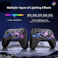 Vista 4 de AceGamer Aurora II 2.4G Wireless Bluetooth Controller for PC/Android/Switch/iOS/Switch 2/Steam Deck with Rotary Motors, RGB Hall Effect Joysticks
