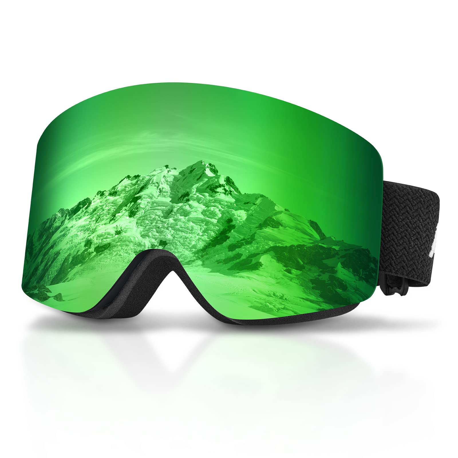 AVAWAY Masque de Ski Homme Femme Lunettes de Ski Lentille magnétique UV Protection Remplaçable, résistant à l'eau, au brouillard et au vent, Solide et sûr, Ski Snowboard Autres Sports Hiver