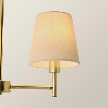 ValueLights | Kincaid 3 Arm Brushed Gold Tapered Shade Chandelier Style Ceiling Light | Ceiling Lights, Home Décor & Improvement Essential | Mains Wired
