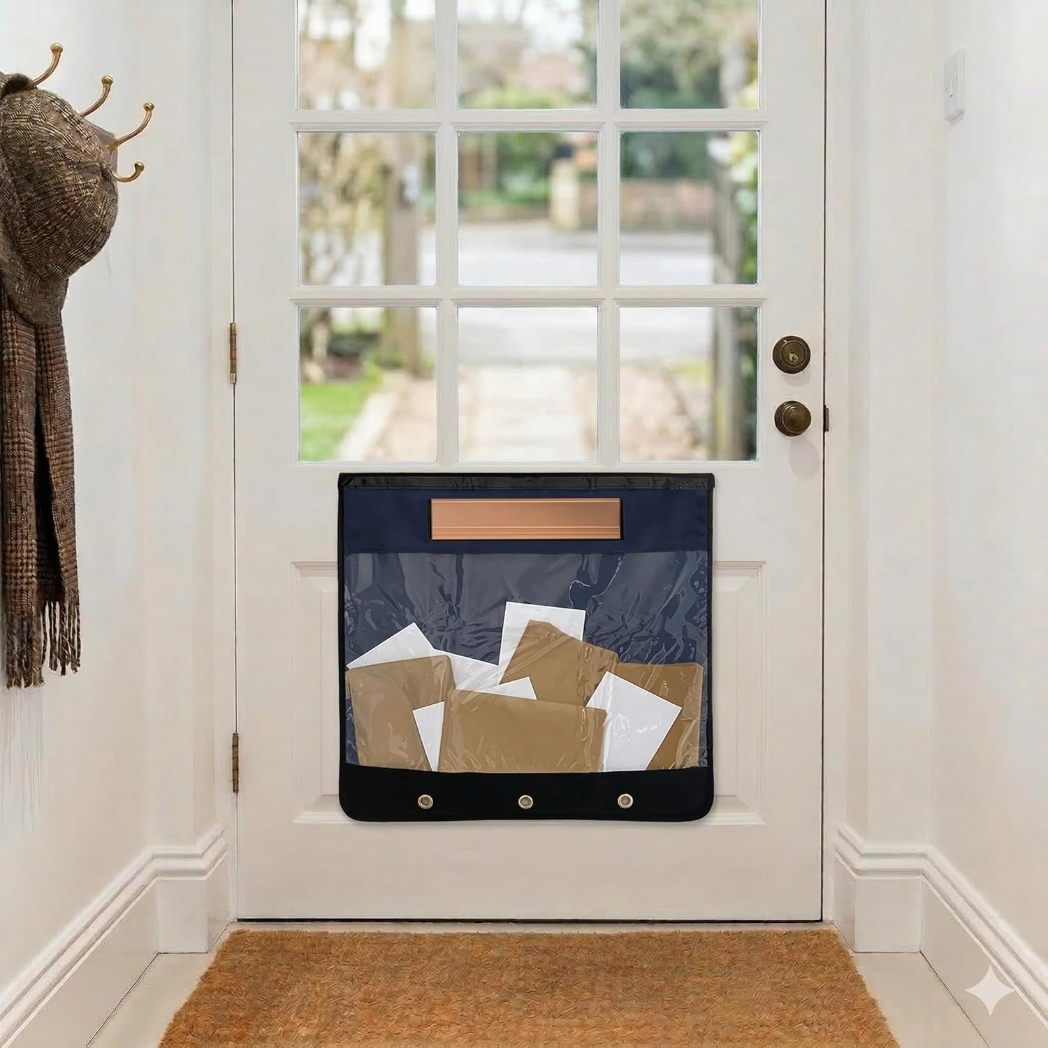 Heavy Duty Mail Catcher for Letterbox - Waterproof Post Catcher Bag - Wall Mounted Letter Box Cage Alternative - Secure Mail Basket for Front Door & Post Boxes - 900D Durable Fabric