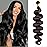12A Human Hair Bundles Body Wave One Bundle 100% Unprocessed Brazilian Virgin Hair Bundles Double Weft Weave Body Wave Human Hair Natural Black Color (one bundle, 34)