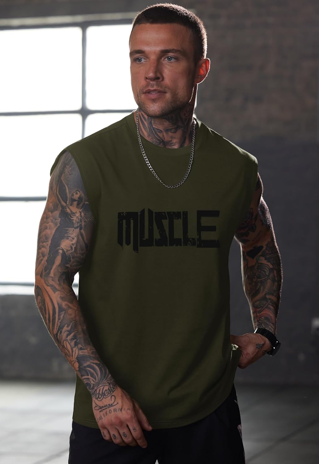 Men Graphic Muscle Tank Top Gym Workout Summer Casual Sleeveless Shirts (S-XXL) - Image 4