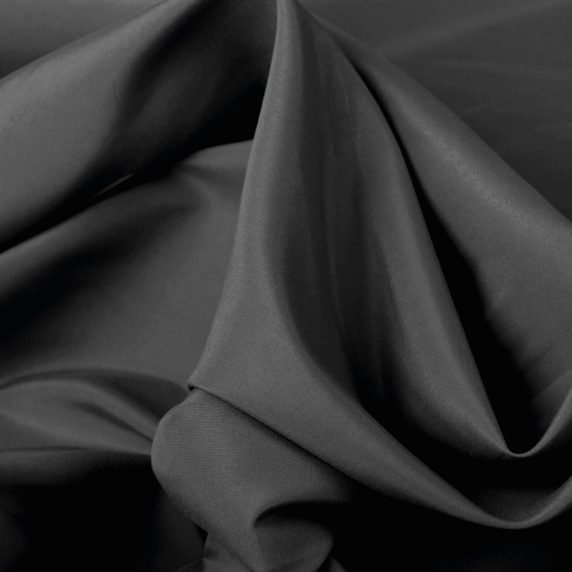 Gardine mit Ösen 140x225 cm (Breite x Länge) in Schwarz, blickdichter Vorhang, Ösenvorhang in vielen Variationen