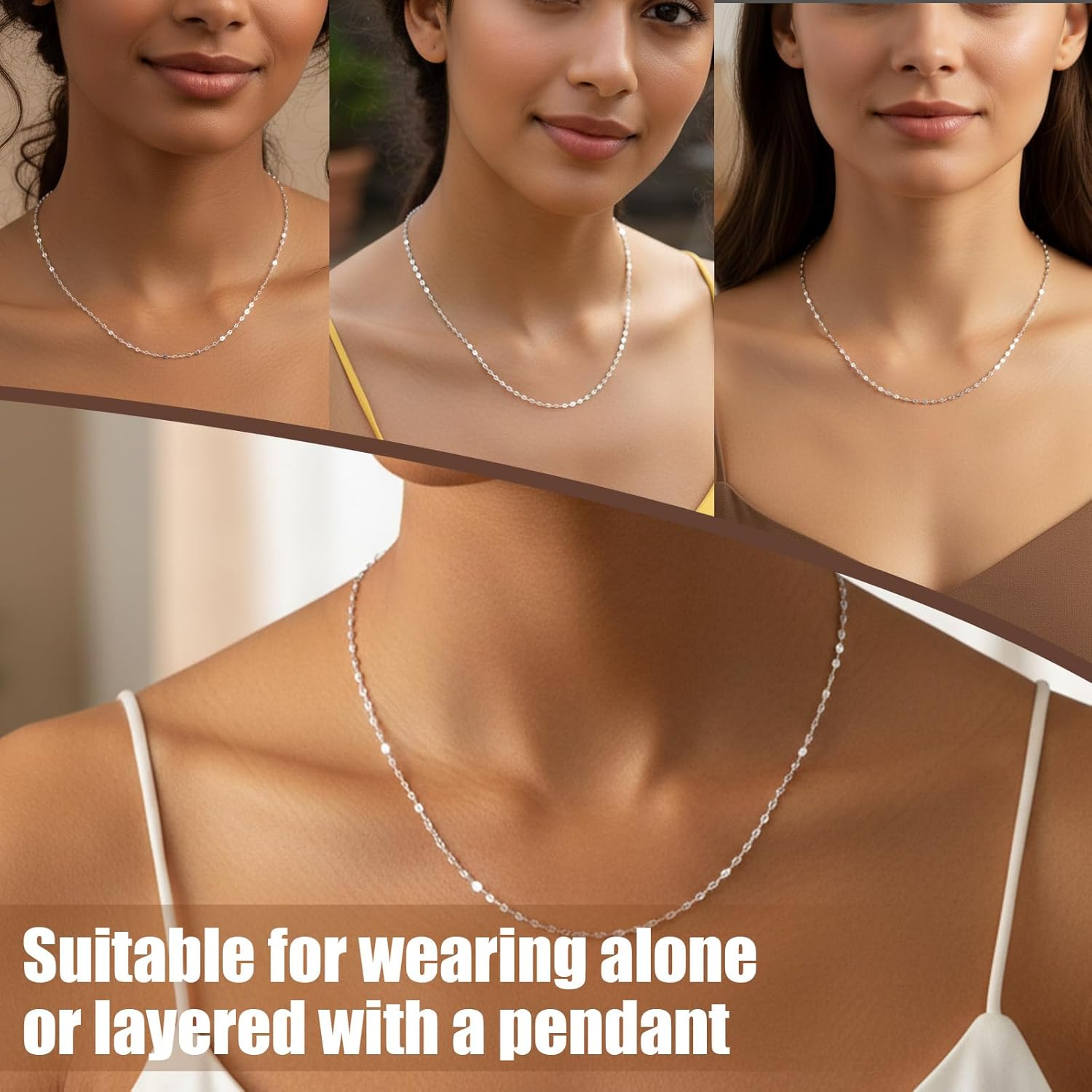 925 Sterling Silver Chain Necklace for Women Link Chains Womens Necklaces Hypoallergenic Simple Dainty Jewelry Gifts 16-24 Inch - Image 6