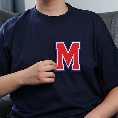 Miniatura 625 de Parches de letras termo-adhesivas de alta calidad – Lindas letras para ropa – Parche universitario para ropa – Letras bordadas de 4 1/2 parches