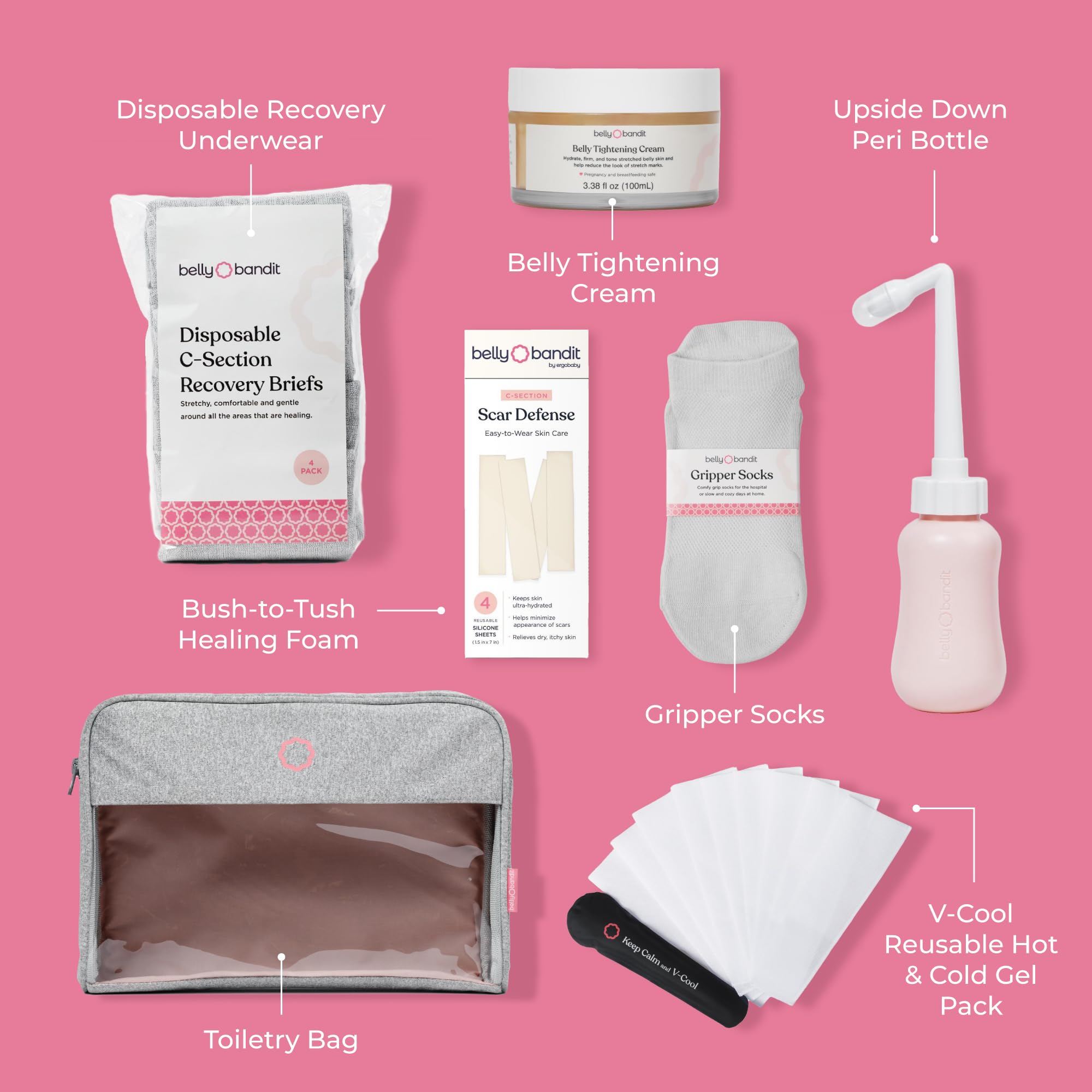 Belly Bandit C-Section Recovery Essentials Kit for Mom – Complete Cesarean Postpartum Care Set – Postpartum Essentials, Post Pregnancy Kit for Women