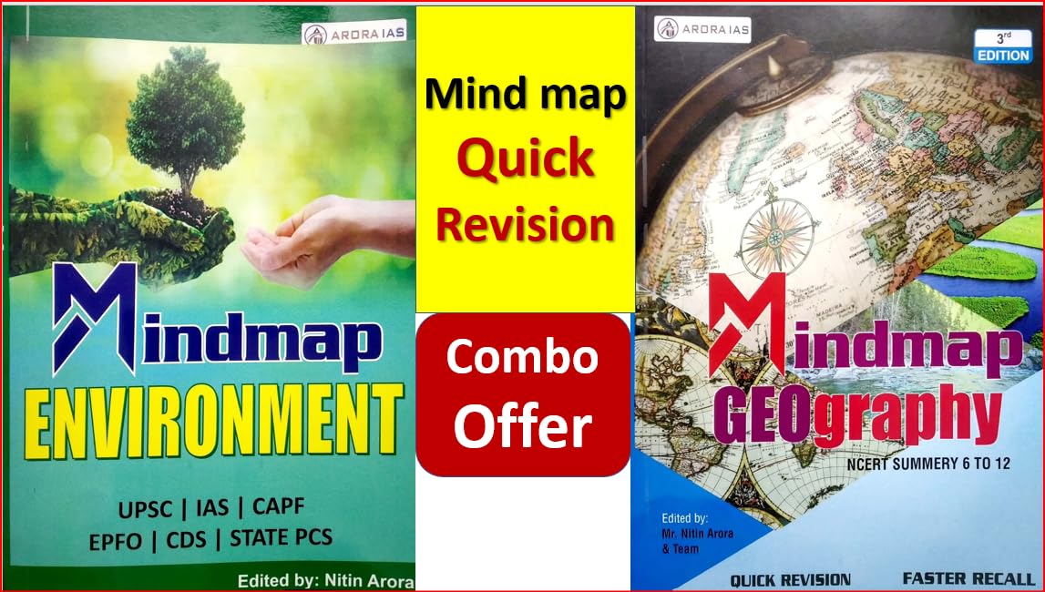 Environment & Geography Mind Map (Combo Offers) (Arora IAS ) ( Quick Revision) for UPSC/IAS/EPFO/CDS/NET-JRF/state Civil Services Exam (2020-2021 Session) Perfect Paperback – 1 January 2020