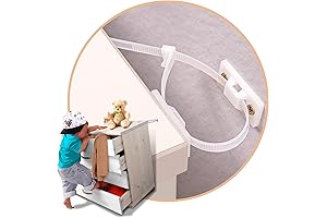 12 Pairs Furniture Anchors for Baby Proofing Anti Tip Child Safety Cabinet Straps