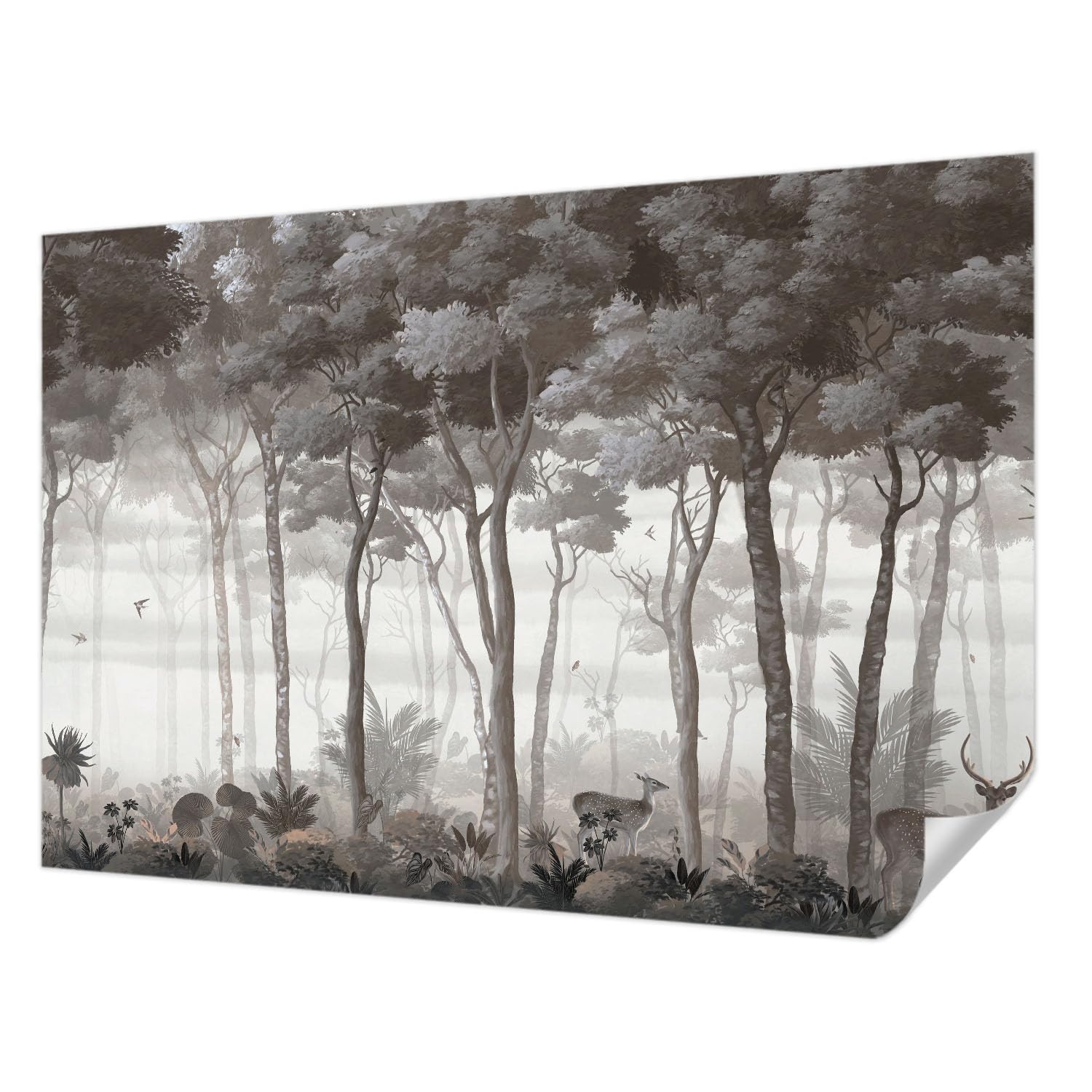 Papel tapiz para dormitorio y salon fotomural autoadhesivo moderno bosque Tulup 152x104 cm