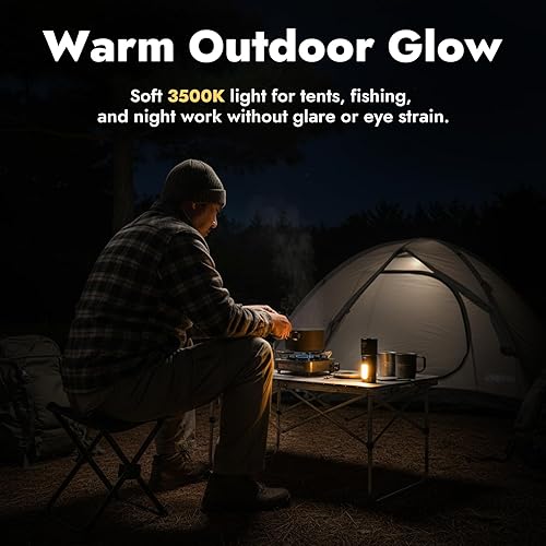 Miniatura 4 de WARSUN SP07S - Linterna recargable de 2800 lúmenes, luz LED con haz de zoom y función de luz roja, luz lateral cálida, batería de 6000 mAh y