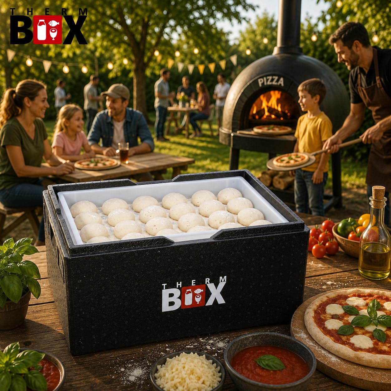 THERM BOX B80 - Scatola di fermentazione per impasto, in polistirolo, 80 litri, interno 62,5 x 42,5 x 30 cm, spessore parete 3 cm, contenitore termico, contenitore termico, contenitore termico