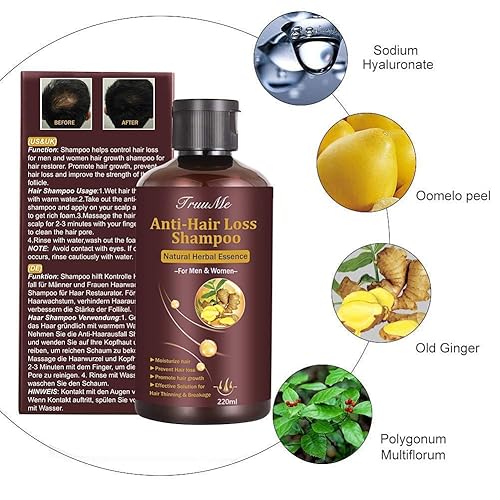 Miniatura 3 de Champú para engrosar el cabello, champú de hierbas naturales y orgánicas para el crecimiento del cabello más rápido, evita la pérdida de cabello,