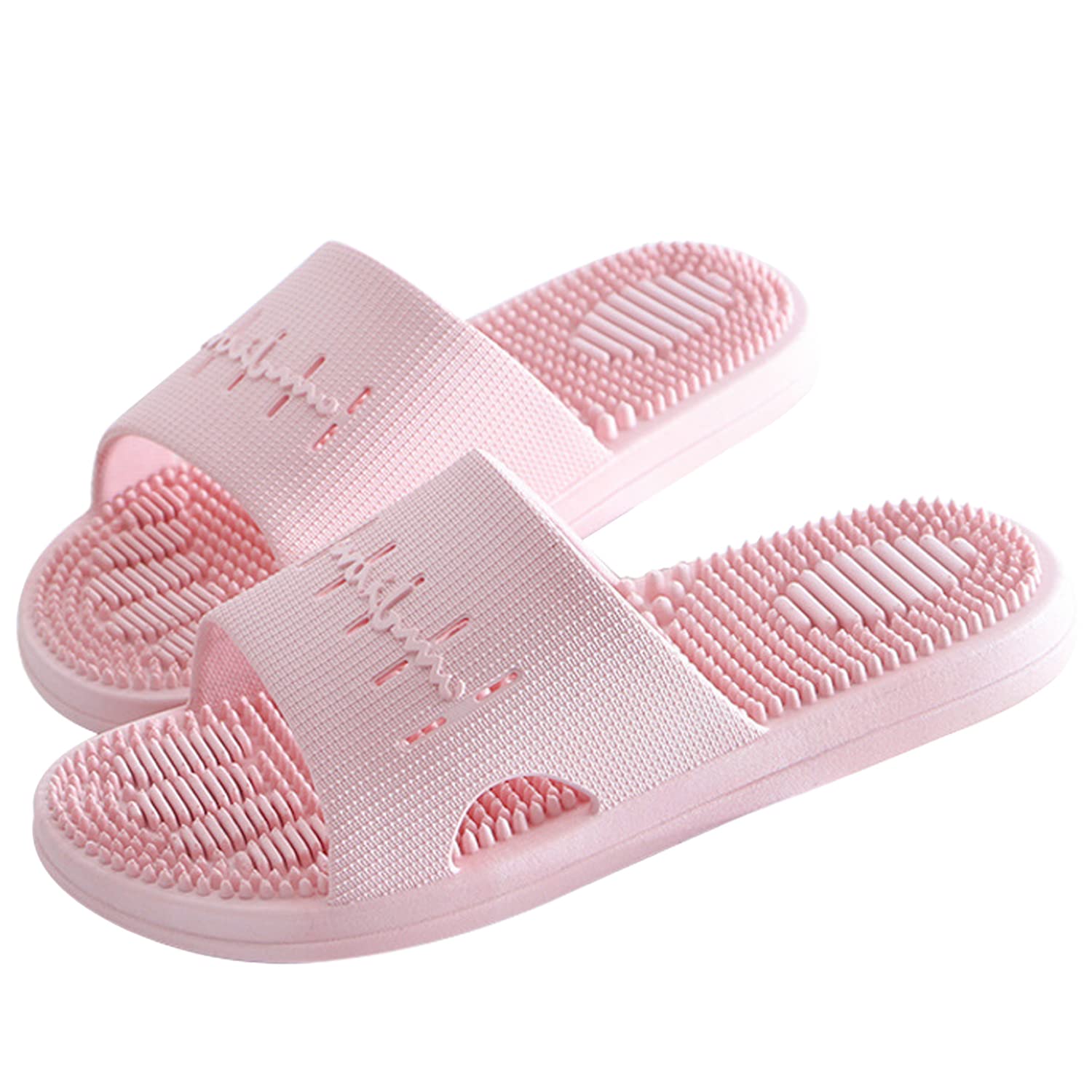 Massage Slippers Women Men Sandals Open Toe Shower Shoes Summer House Slippers for Bath Plantar Fasciitis Slides Ladies Girls Gym Non Slip Indoor