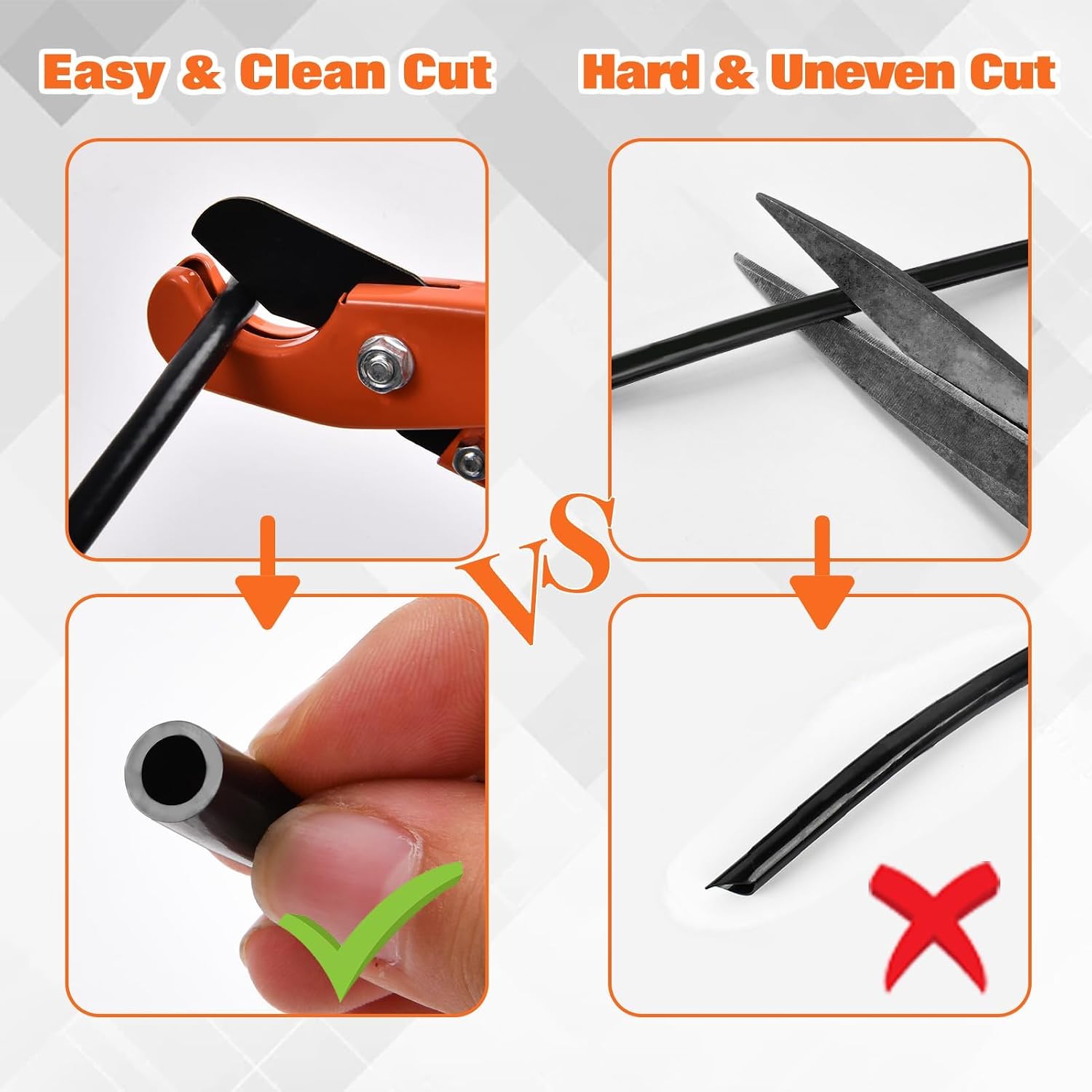 Drip Irrigation Tubing Cutter Hole Punch Tool with 3Pcs Spacers Irrigation Sprinkler Hose Cutter Watering System Drip Line 2 in 1 Combination Punch & Fitting Insertion Tool for Garden PE Pipe