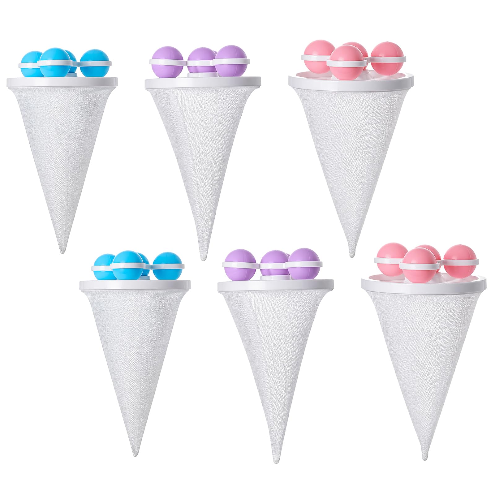 6 Pack Reusable Laundry Lint Catcher Balls for Washing Machine