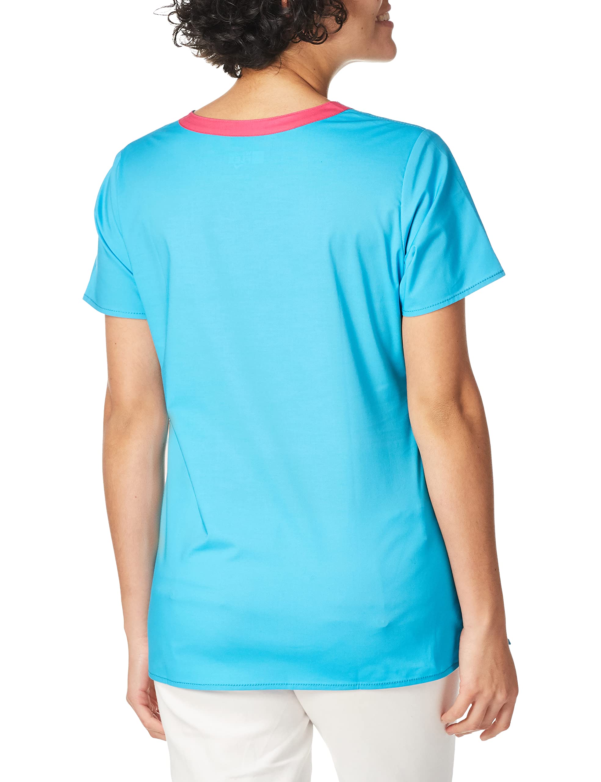 WonderWink Women's Wonderflex Patience Scrub Top, Aqua, Large