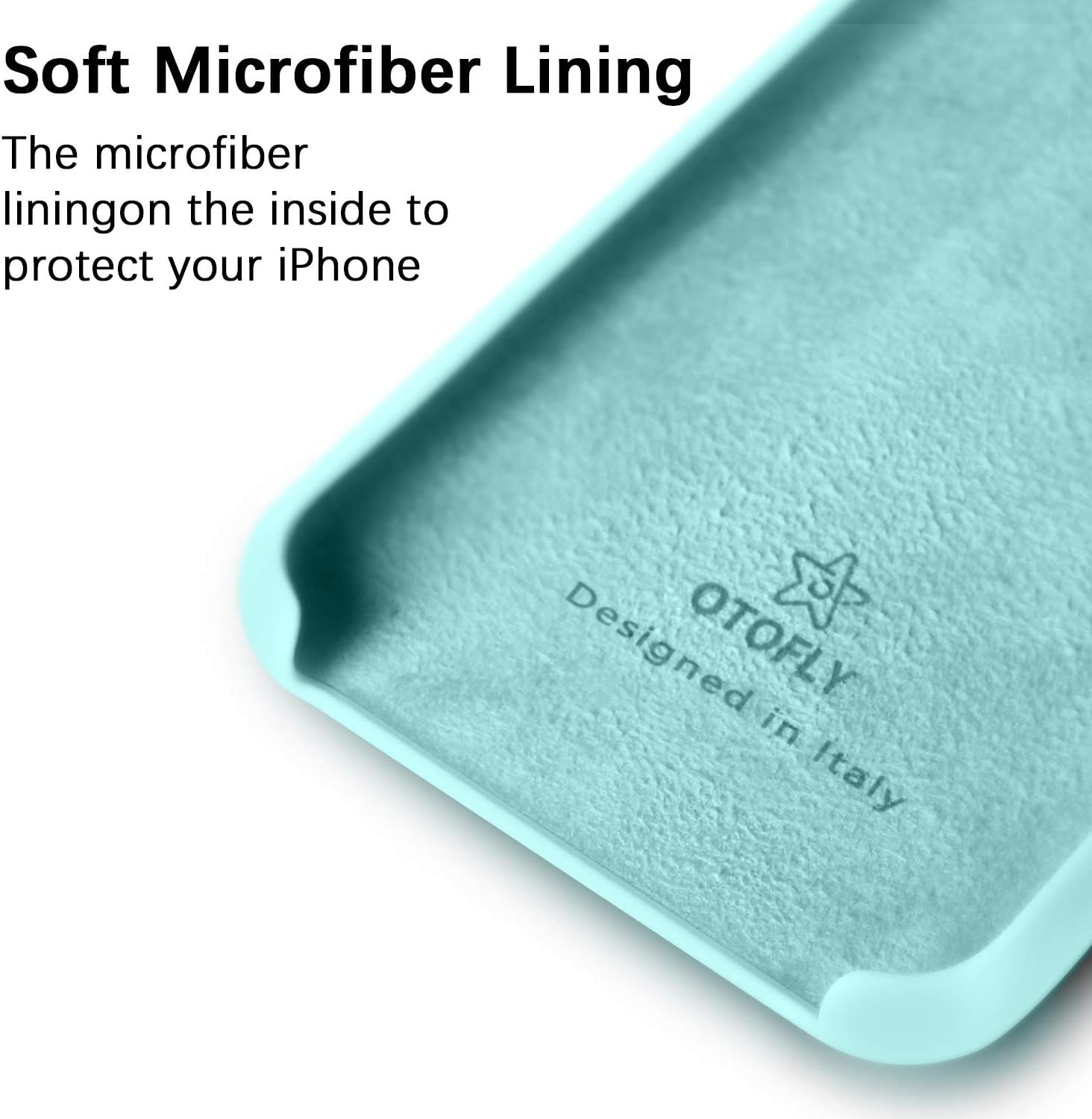 OTOFLY for iPhone X XS Case, [Silky and Soft Touch Series] Premium Soft Button Silicone Rubber Full-Body Protective Bumper Case Compatible with Apple iPhone X/iPhone Xs 5.8 inch， (Aqua Mint)