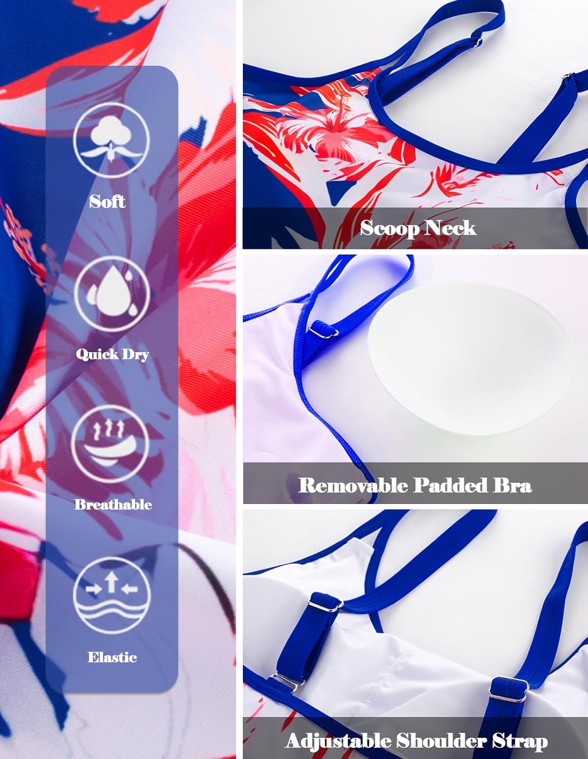 Hanna Nikole Women's Tankini Swimsuits Two Piece Tummy Control Bathing Suit Modest Swim Top with Shorts Plus Size Swimwear - Image 4