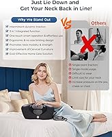 Vista 6 de Multi-Function Cervical Traction Device, Neck Stretcher Massager with Dynamic Stretching, Heat Therapy and 3 Mode Electrotherapy for Neck Pain