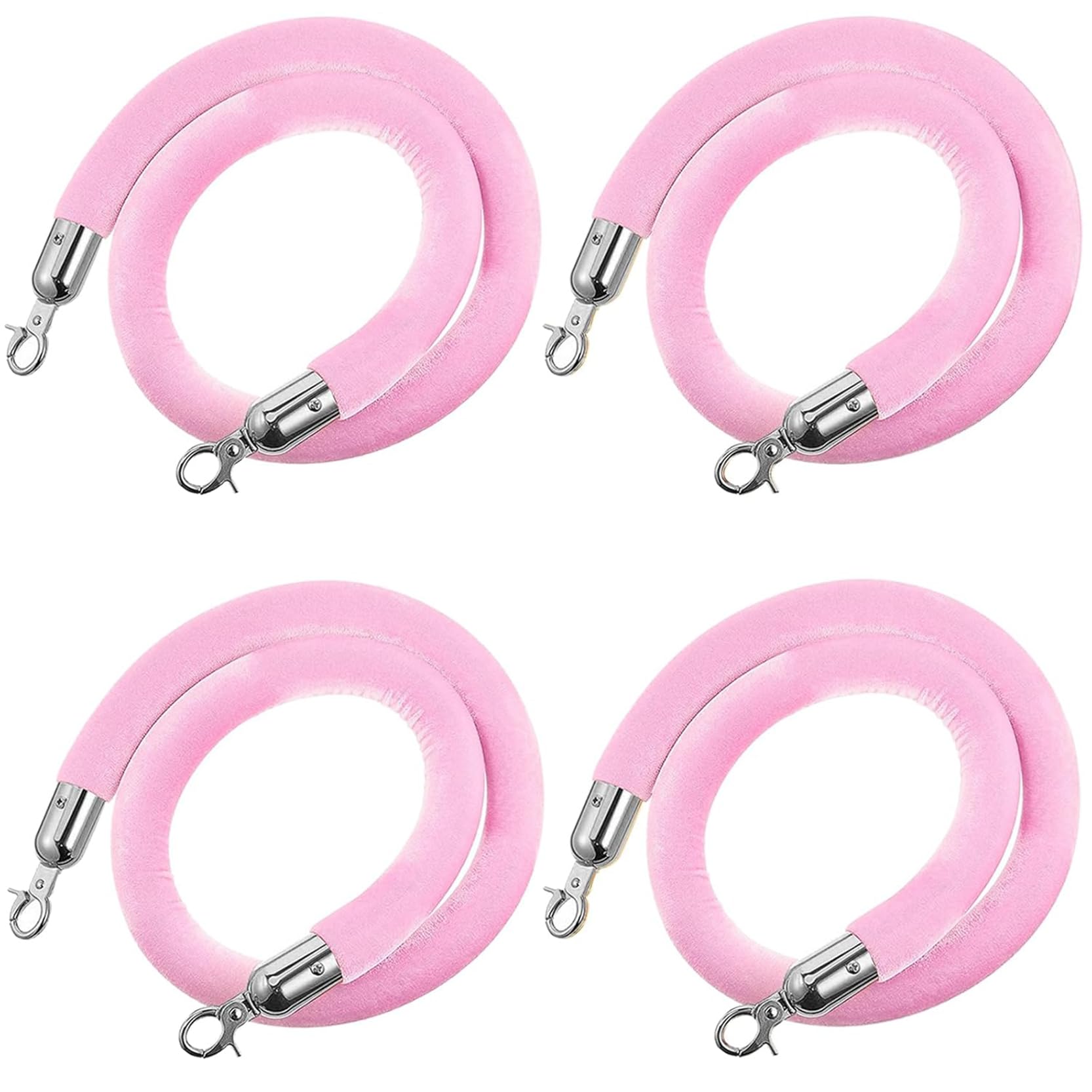 WQPMNYG Velvet Stanchion Rope with Polished Hooks for Crowd Control and Queue Management at Events