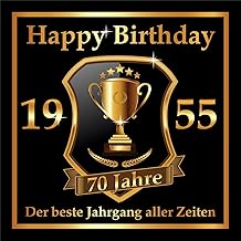 Pack of 3 70th Birthday Stickers: 1955 The Best Vintage Ever - Self-Adhesive High Gloss Bottle Label. Original RAHMENLOS Design