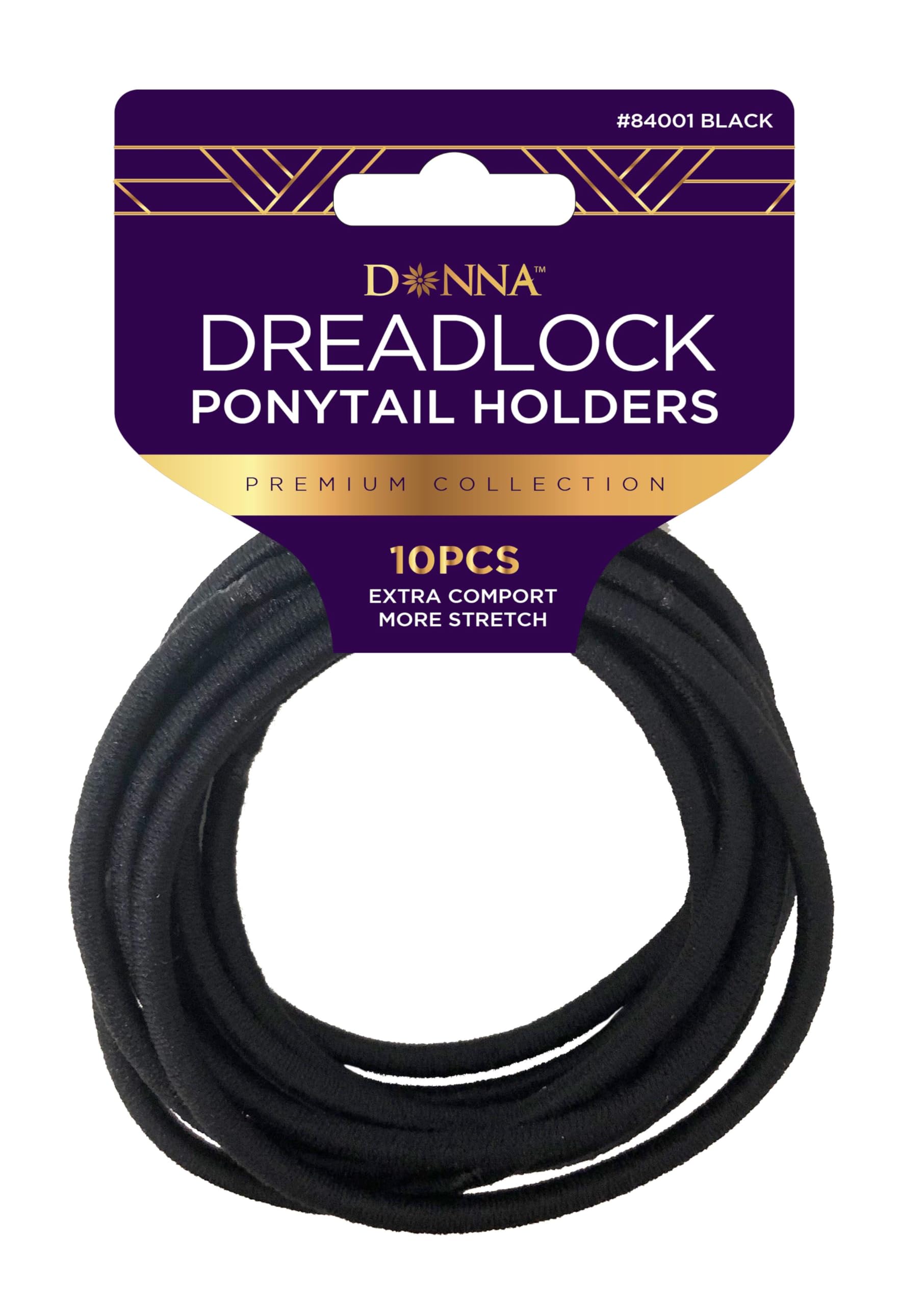 Donna Dreadlock Ponytail Holders 10PCS - Hair Ties, Rubber Bands, Hair Accessories for Women - Durable Elastic Bands for Secure Hold and Versatile Styling for Dreadlocks and Braids
