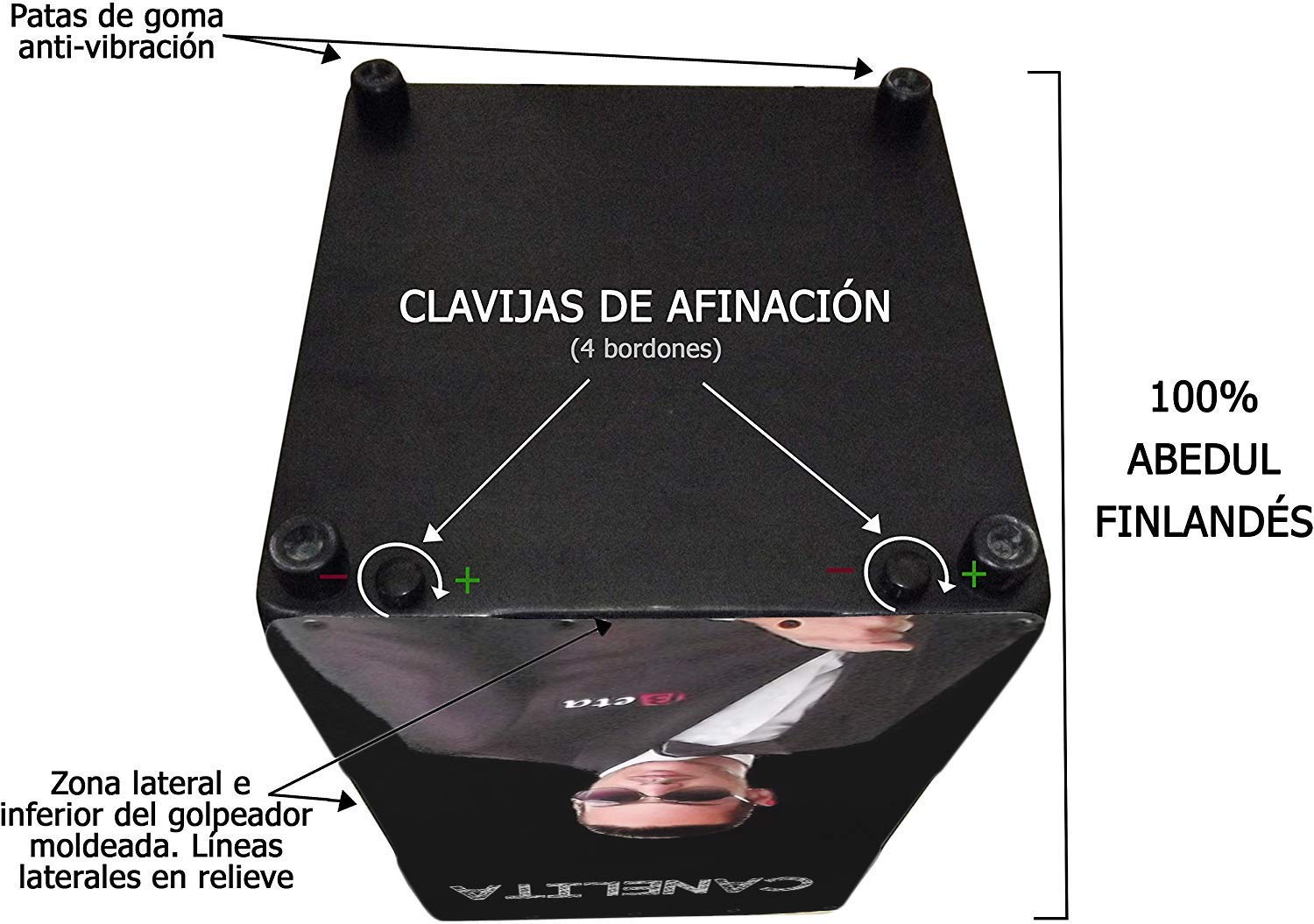 Cajón flamenco 'Beta' (by Cortés) mod Camarón