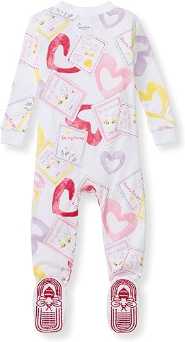 Miniatura 2 de Burt's Bees Baby Pijama para bebé niña, 100% algodón orgánico, pijama de una pieza, overol diagonal con cremallera, ajuste cómodo