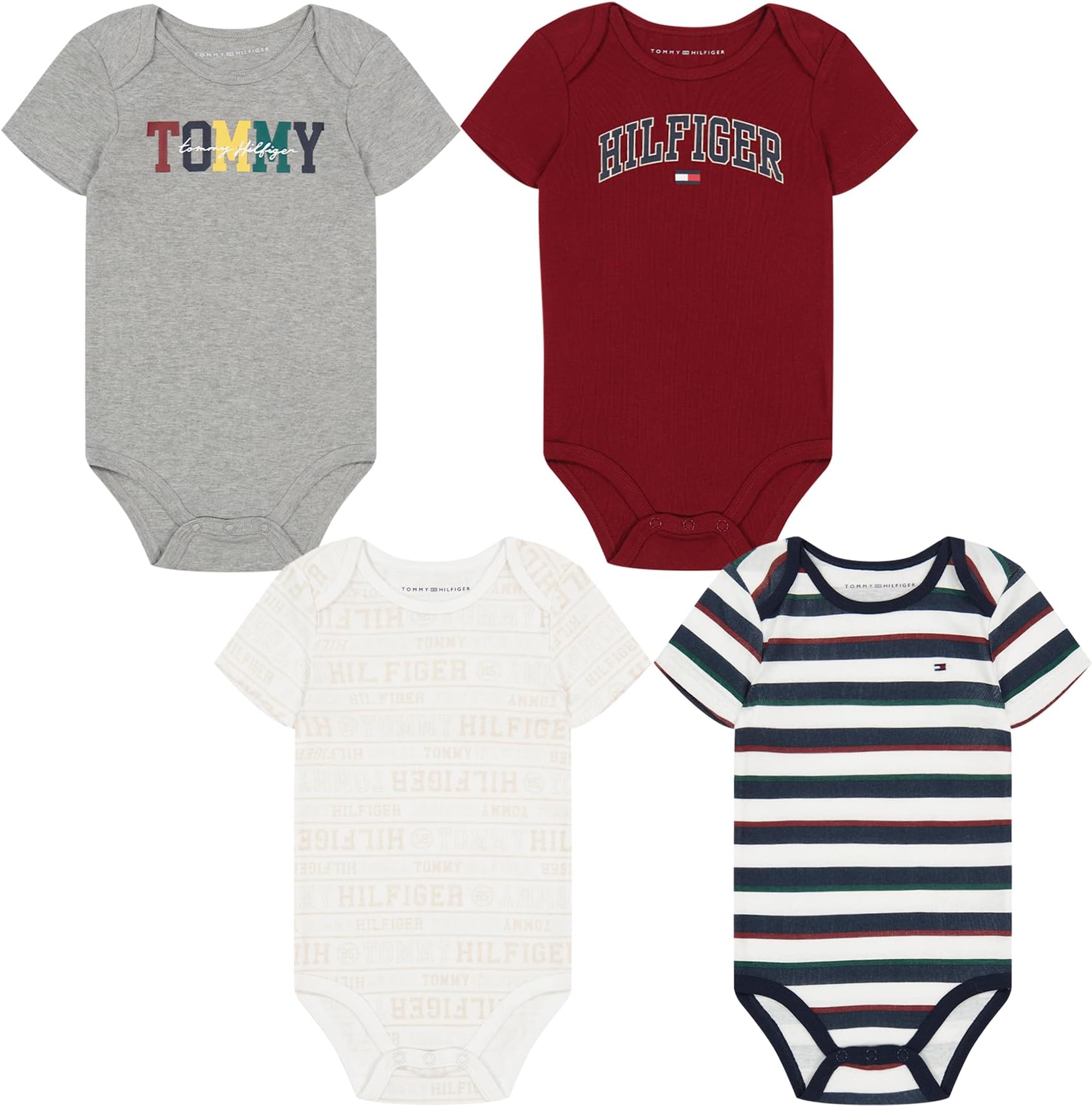 Tommy Hilfiger Baby Boys 4 Pack Bodysuit