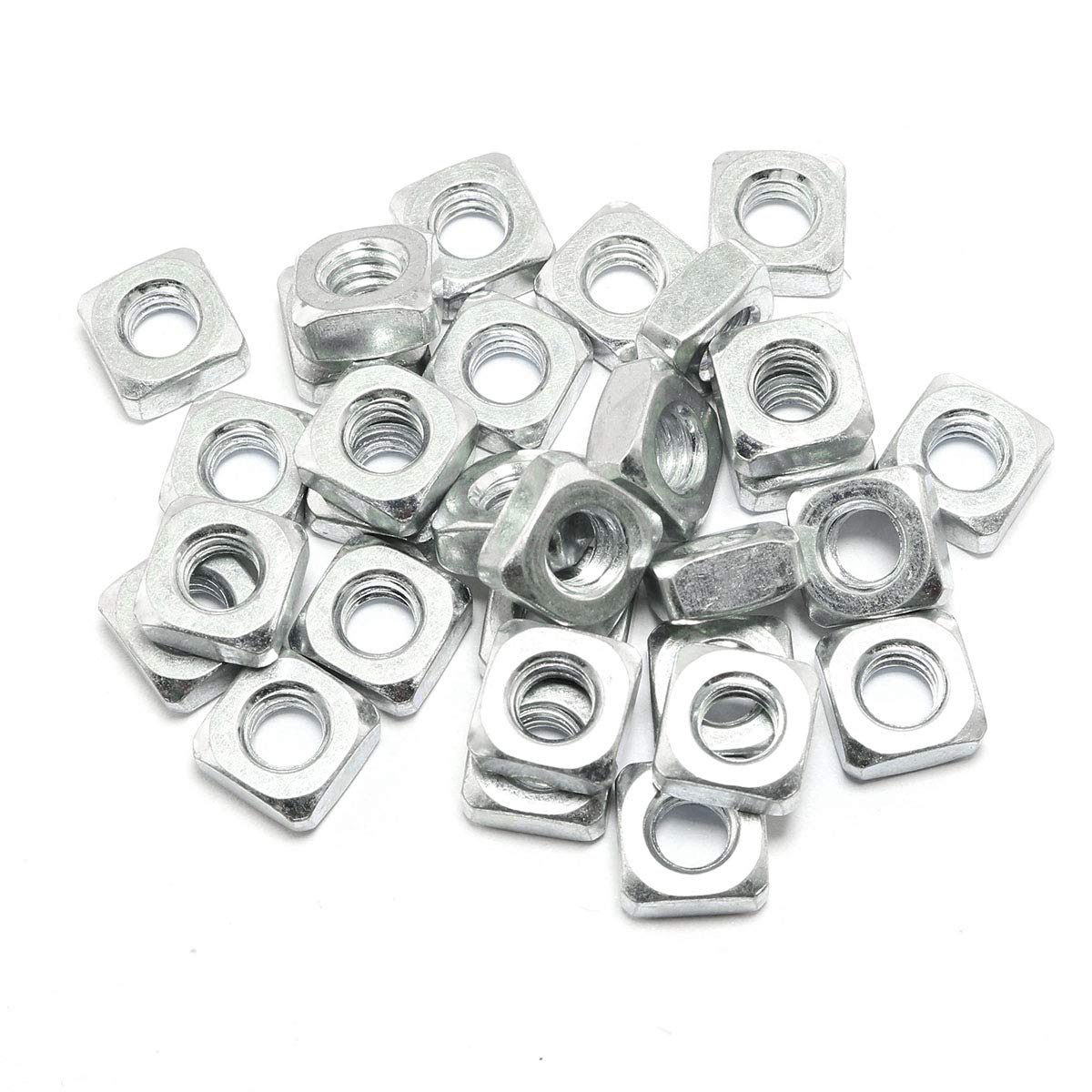 Pro Bamboo Kitchen 30pcs Galvanized Square Nut 1/4"20 Carbon Steel