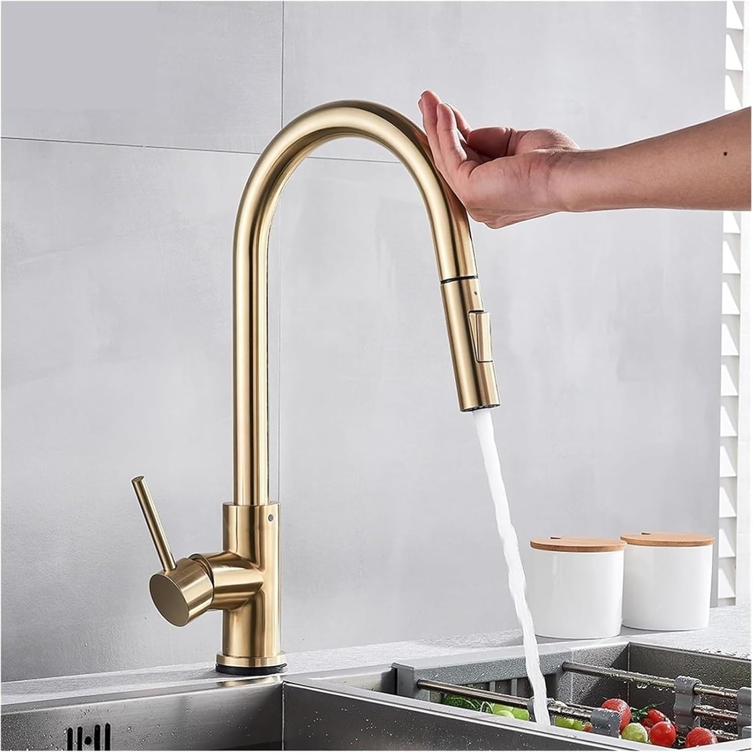Faucet Stainless Steel Kitchen Faucet with Smart Touch Sensor Outlet Mode for Convenience Water Saving Faucet
