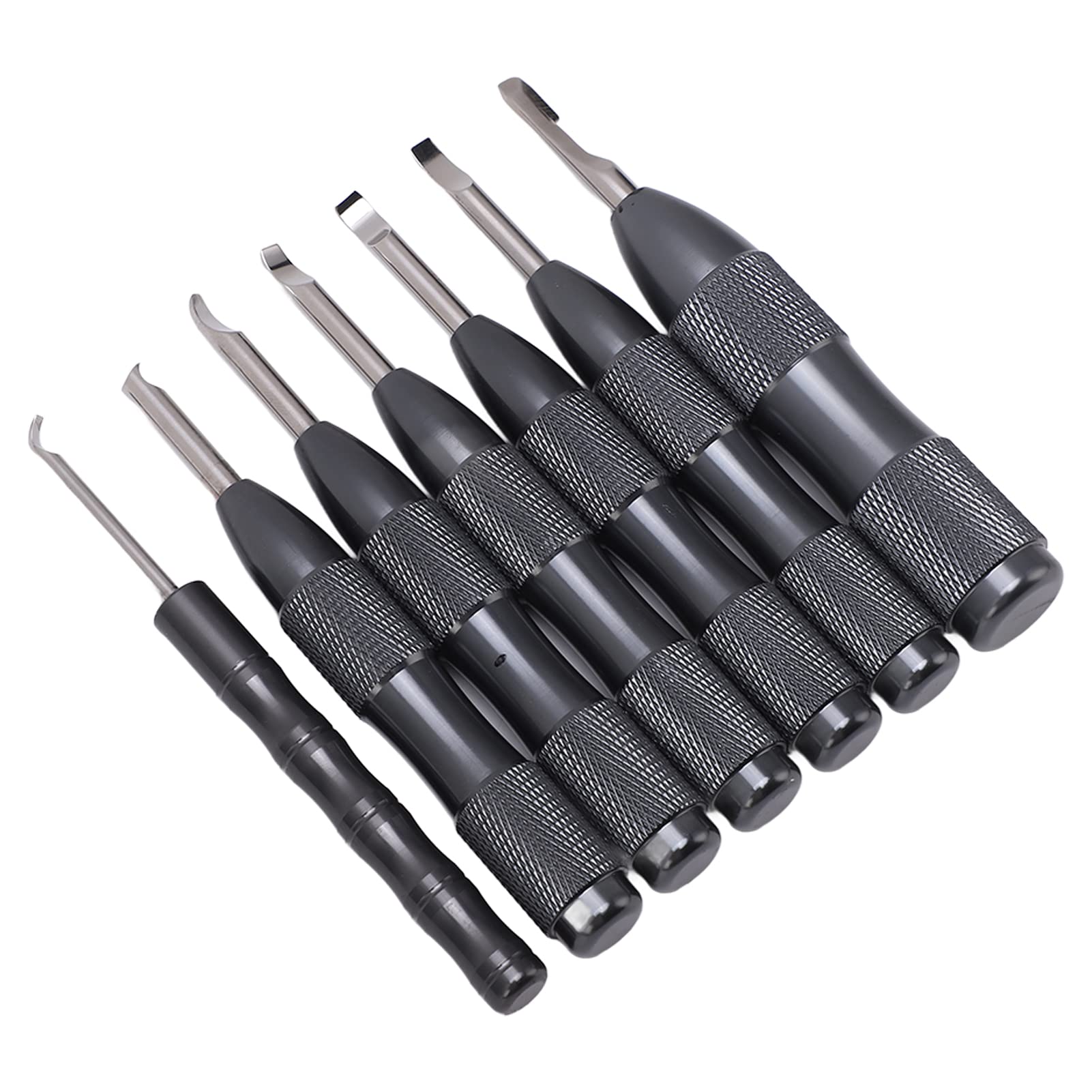 Herramienta para abrir tapa trasera de reloj, juego de aleación de aluminio de 7 piezas, kit profesional para reparación y mantenimiento de relojes (Gris)