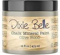 Vista 338 de Dixie Belle Paint Company - Pintura con acabado de tiza para muebles, color blanco lino (Drop Cloth), 8 fl oz, pintura mineral color blanco lino mate