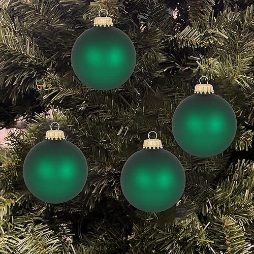Miniatura 10 de Adornos de cristal para árbol de Navidad, 2.63 pulgadas 8 piezas, bolas de diseño de Christmas By Krebs sin costuras para colgar en festividades