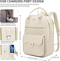 Vista 4 de Bonita mochila estética para la escuela secundaria, mochila escolar para adolescentes y estudiantes universitarios, mochila para laptop para mujeres