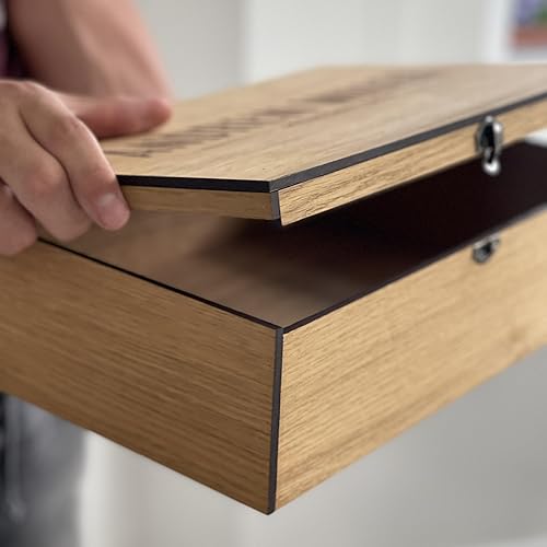 Miniatura 5 de Personalized wooden name box for memories, keepsake - Christmas gift, present for Him, Boyfriend, Boy, Guy, Groomsmen, Friend for Birthday (Oak)