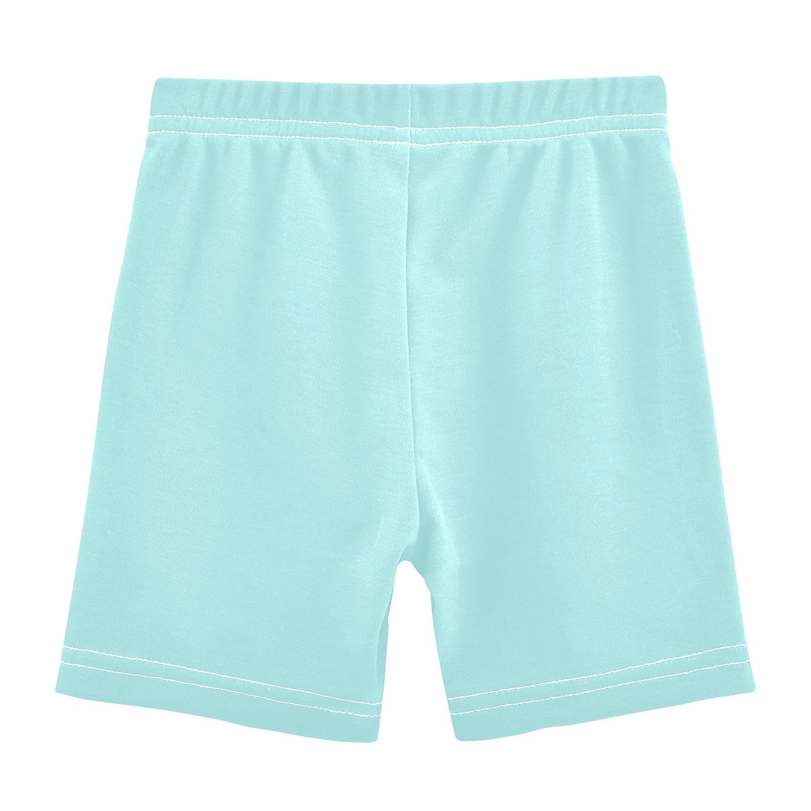 CHIFIGNO Girls' Cartwheel Shorts Breathable Bike Shorts Kids Under Dress Dance Short Pale Turquoise 5T