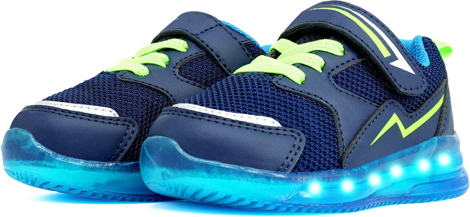 AMZZPIK Light Up Shoes for Boys Girls Toddler LED Flashing Sneakers Breathable Sport Walking Shoes for Kids - Image 6