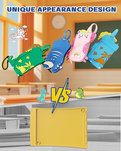 Miniatura 4 de bravokids Juguetes de dinosaurio para niños, juguetes para niños, mochila de 4.5 pulgadas, tablero de escritura para dibujar, tablero de dibujo para