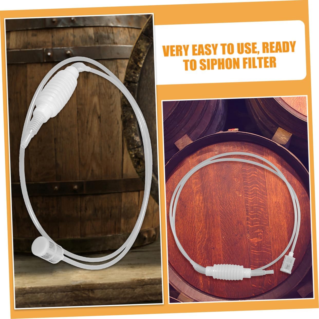 6pcs Reusable Wine Siphon Tube Hose for Home Brewing Lightweight Soft Transfer Hose for Bottling Red Wine and Beer Easy to Clean and Store for Kitchen Use