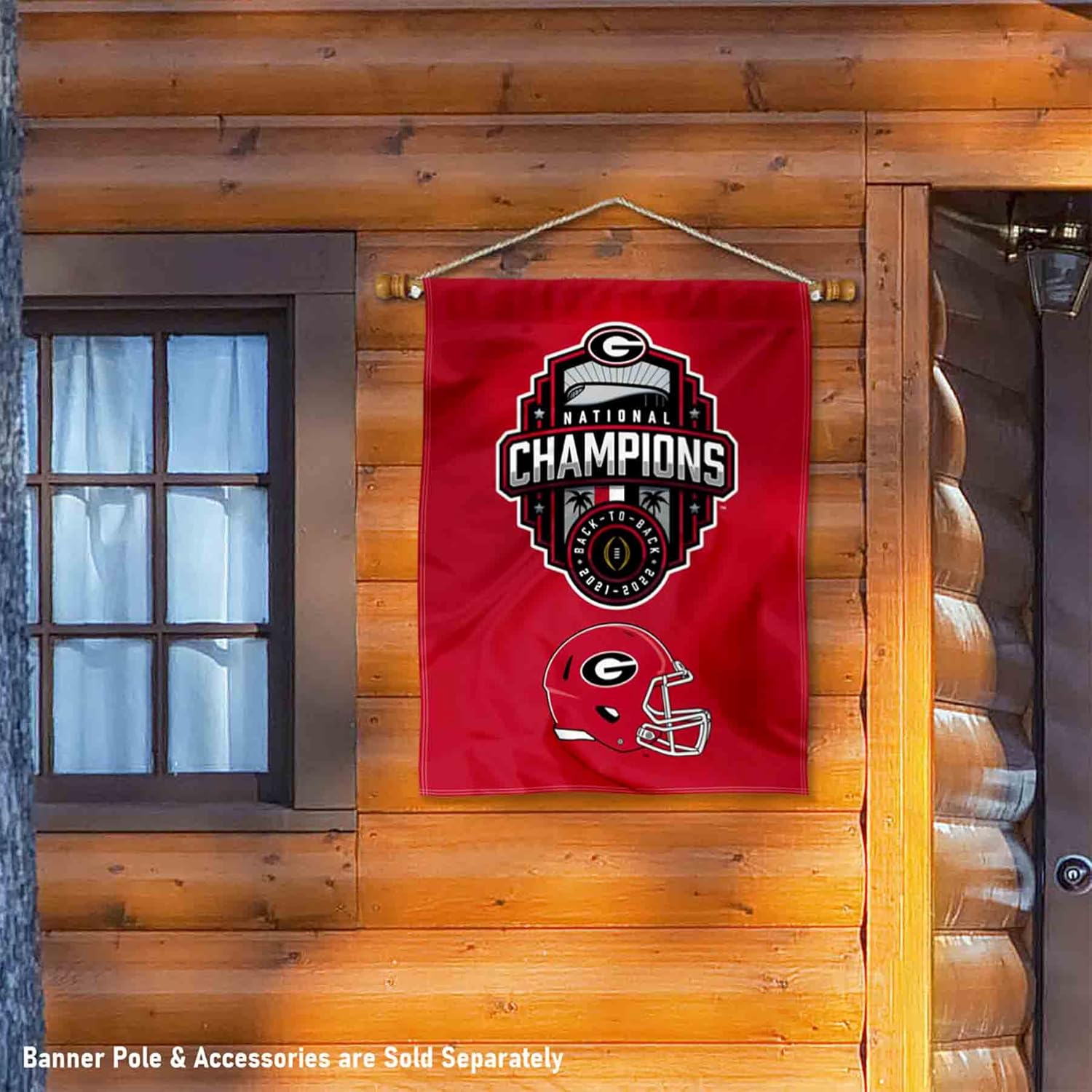 Georgia Bulldogs 2022 College Football Playoff Champions Double Sided House Flag - Image 3