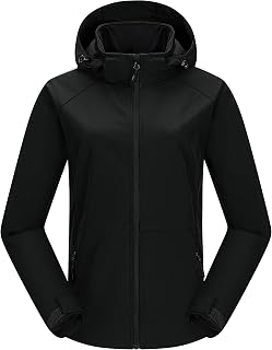 33,000ft Women's Softshell Jacket with Removable Hood Fleece Lined Jacket