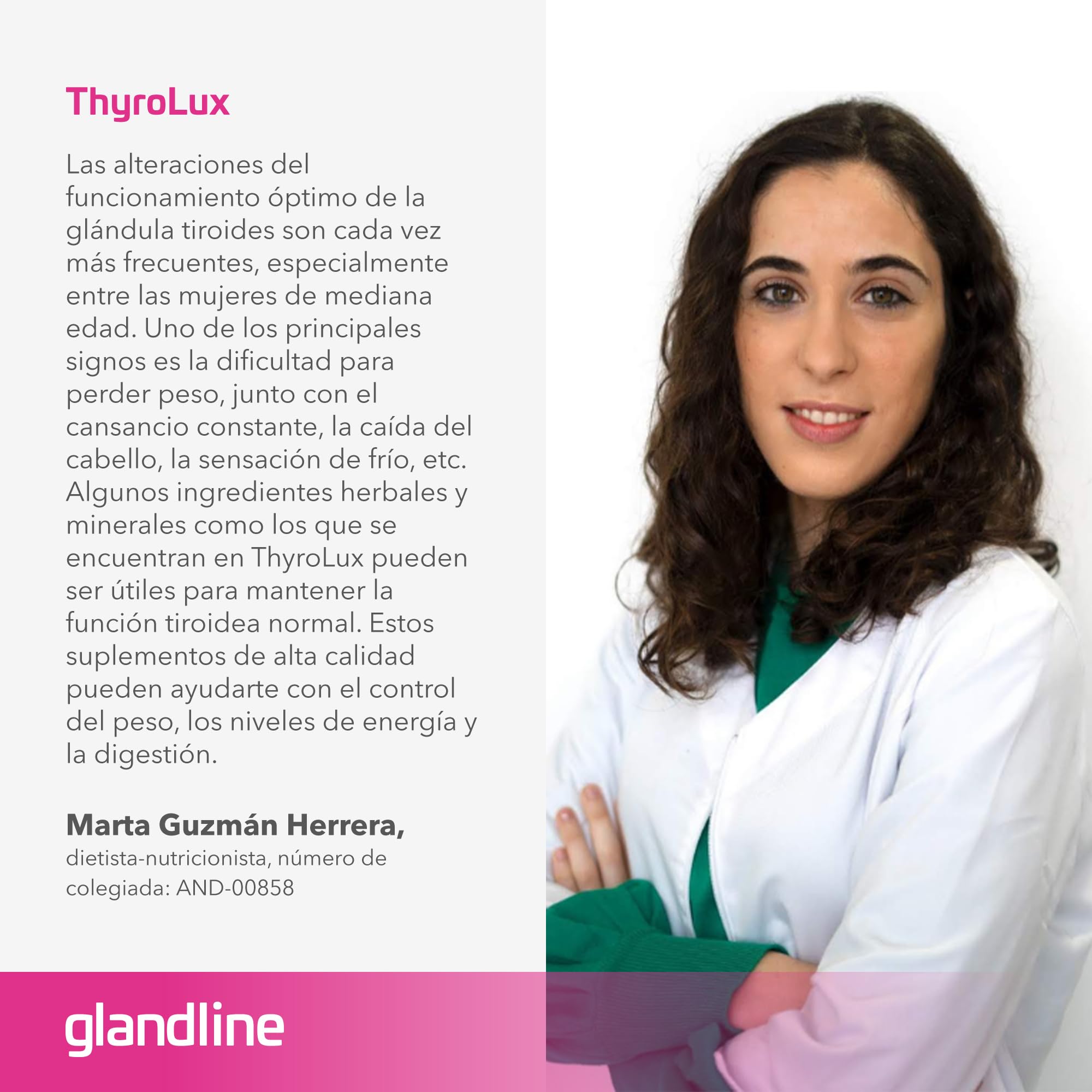 Selenio, Magnesio, Yodo, Zinc, L-Tirosina, Manganeso - Cápsulas de Tiroides - Natural, Sin Hormonas - 120 Cápsulas Vegetales para 2 Meses - ThyroLux de Sensilab