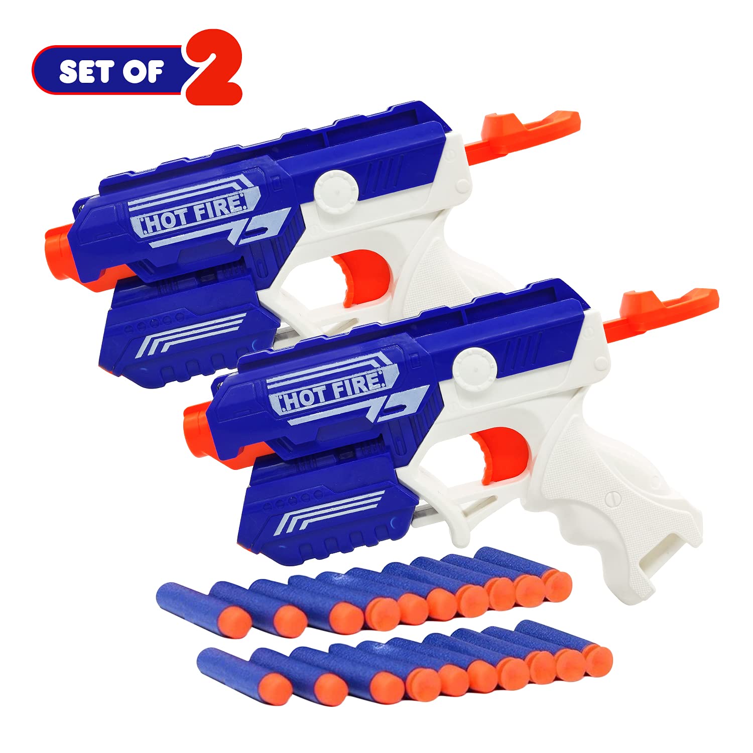 NHR Foam Blaster Gun Toy, Safe and Long Range Shooting Gun, (10 Foam