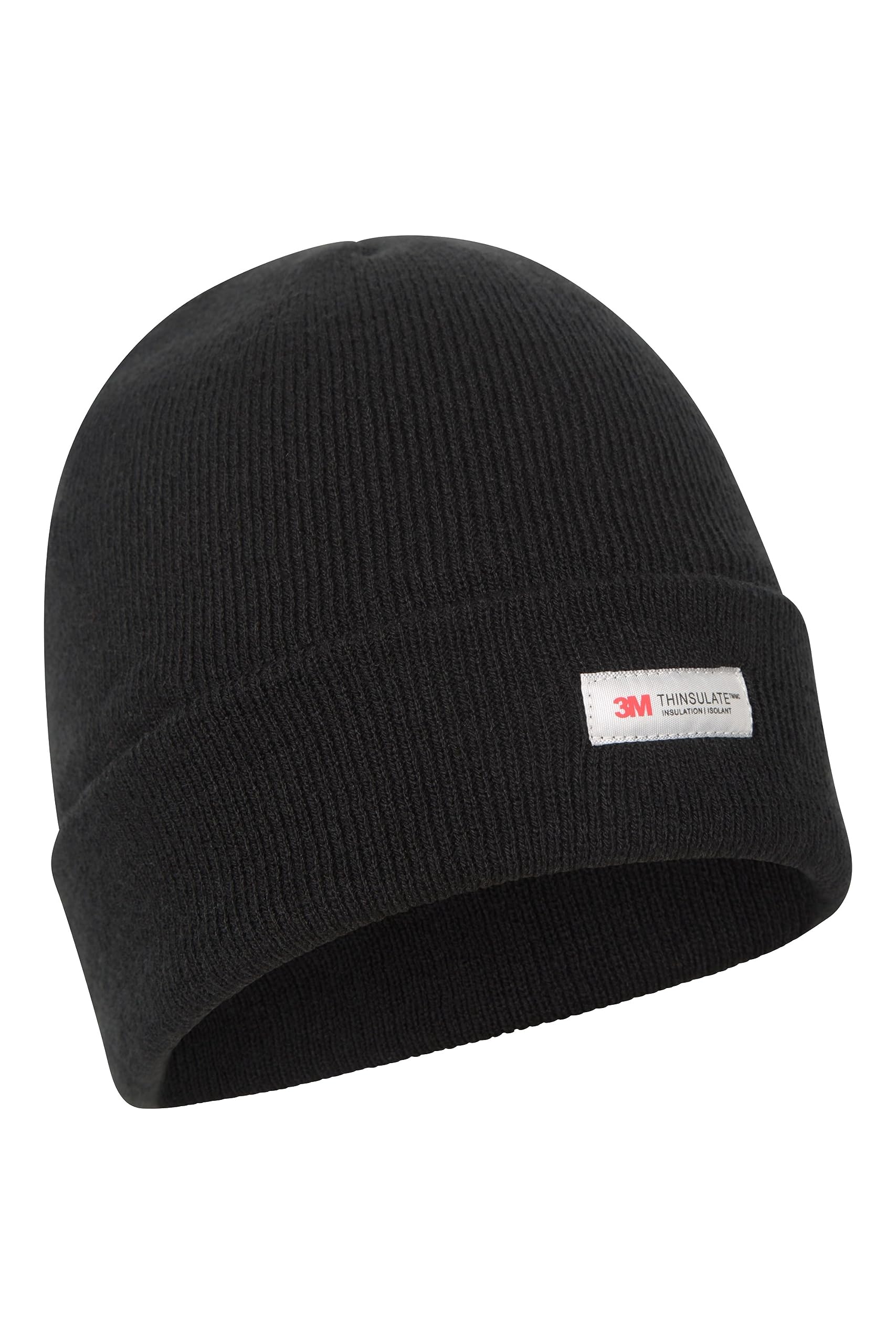 Mountain Warehouse Thinsulate Knitted Beanie - One Size Fits Most, Knitted Effect - Travelling, Holiday & Outdoors Black S-M